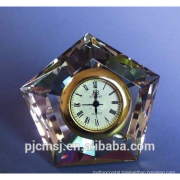 2015 hoe sale cheap star shape crystal desk clock for office decoration and more